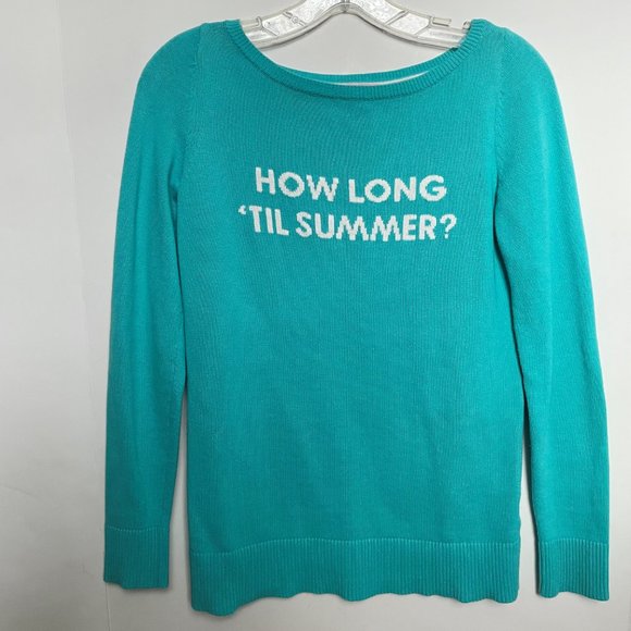 Lilly Pulitzer Sweaters - Lilly Pulitzer Resort Marielle How Long Till Summer? Long Sleeve Crew Sweater S